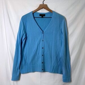 Banana Republic Womens Cashmere Blend Cardigan Size L Light Blue